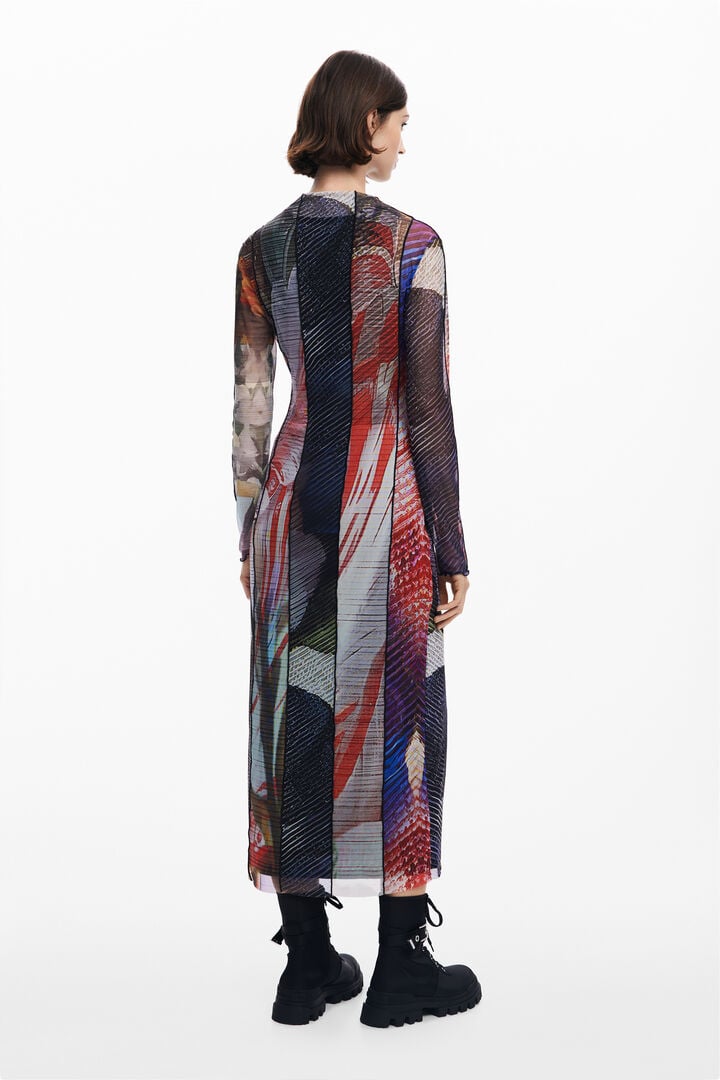 Printed tulle midi dress | Desigual