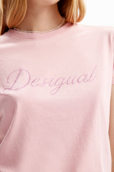 Camiseta slim strass | Desigual