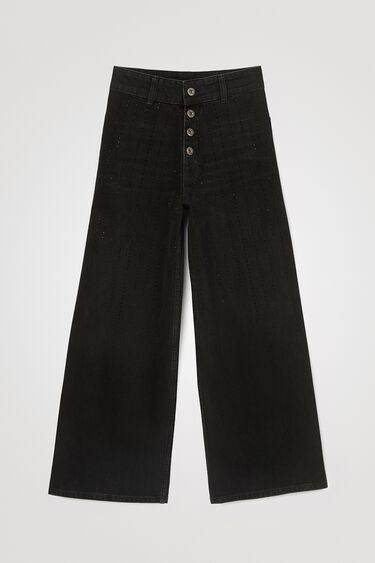 Straight wide leg jeans z bleščicami | Desigual