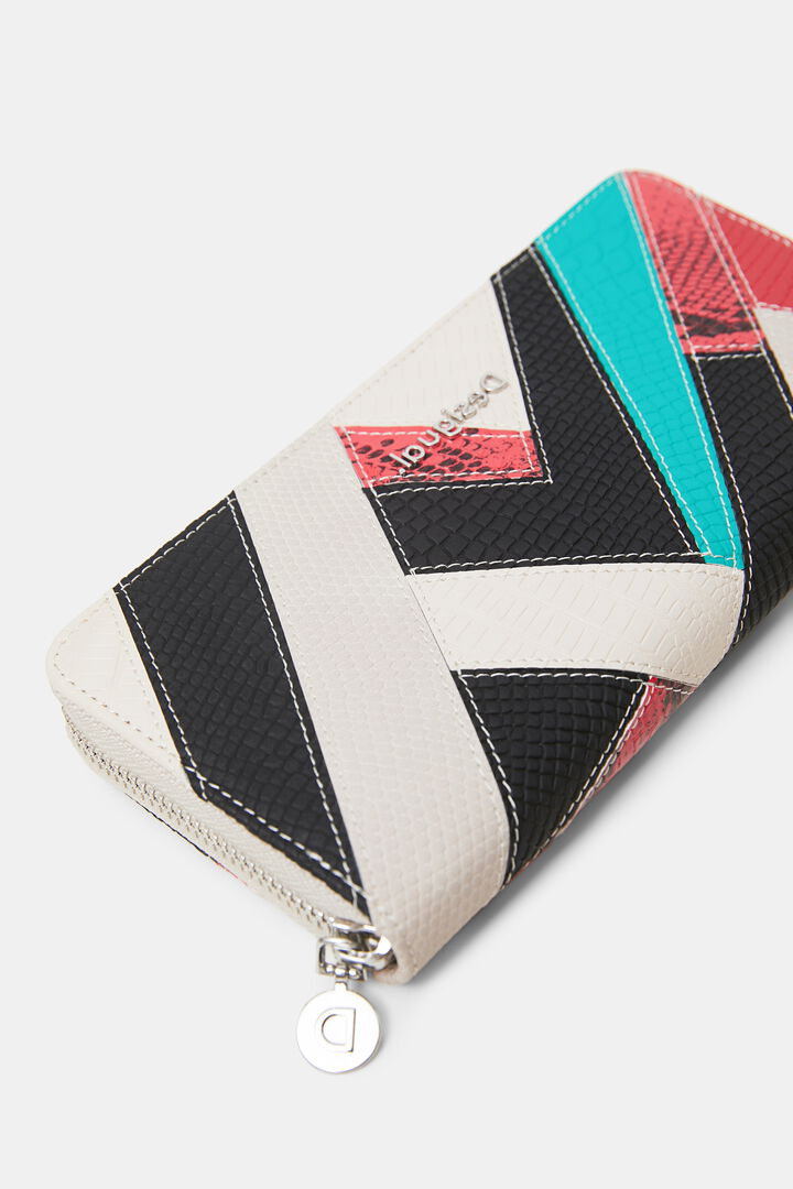 Long coin purse reptile leather effect | Desigual