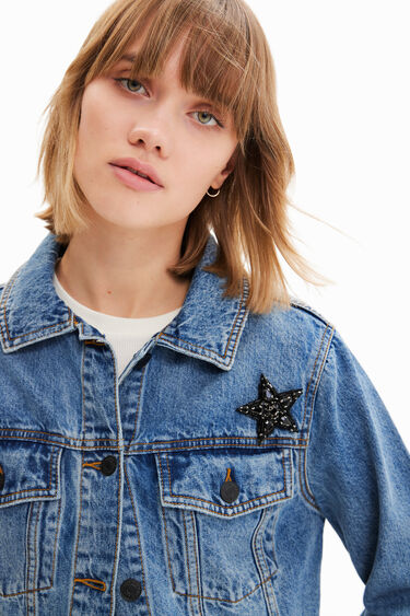 Short Power denim jacket | Desigual