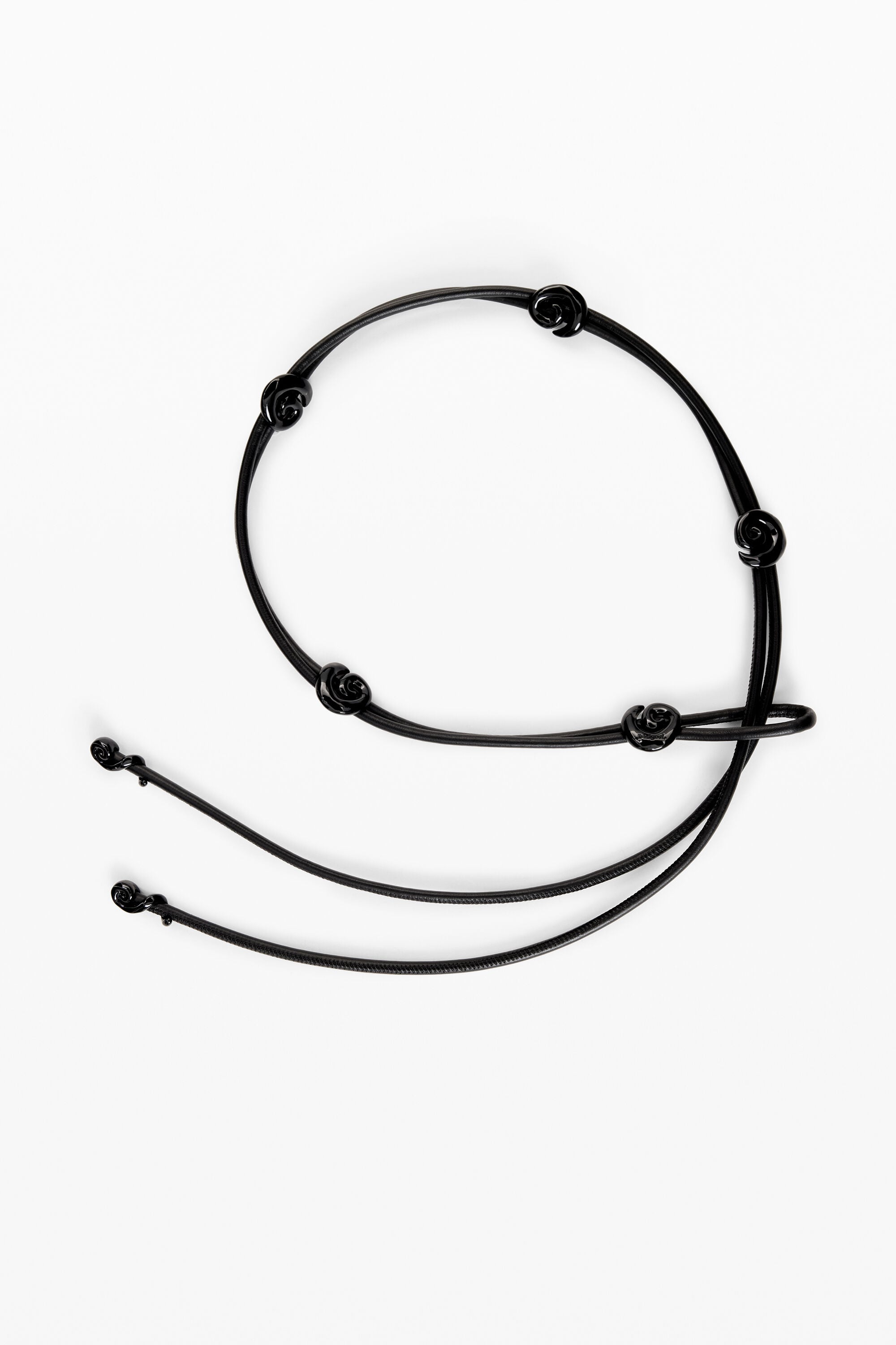 Cinturón Cordón Piel, Sheep Leather, Negro, U