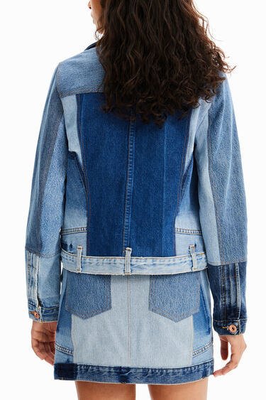 Jaqueta biker denim upcycling | Desigual