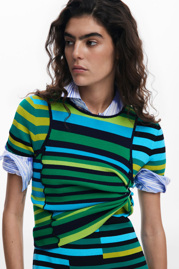 Striped long dress | Desigual