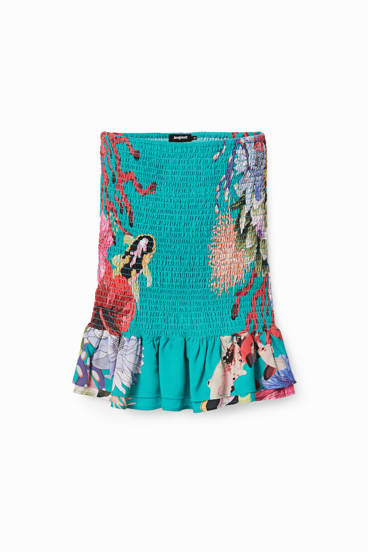 Minifalda sostenible corales | Desigual