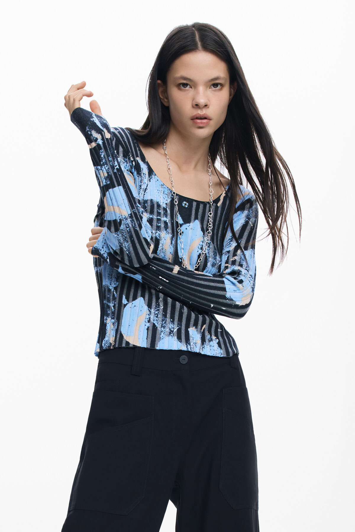 Pull Desigual Coloré Pour Homme - Taille M, En Coton, Occasion Très Bon état