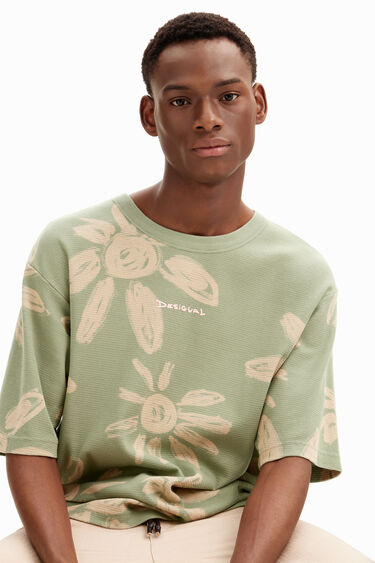 Pletena cvjetna majica | Desigual