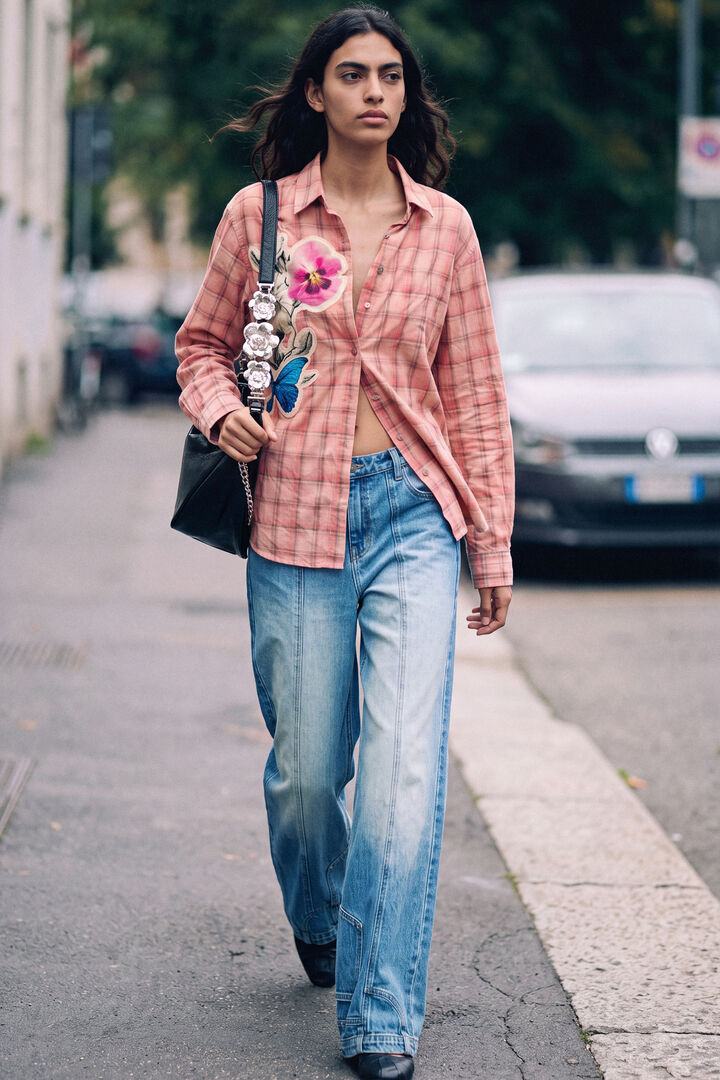 Plaid Flowers Shirt