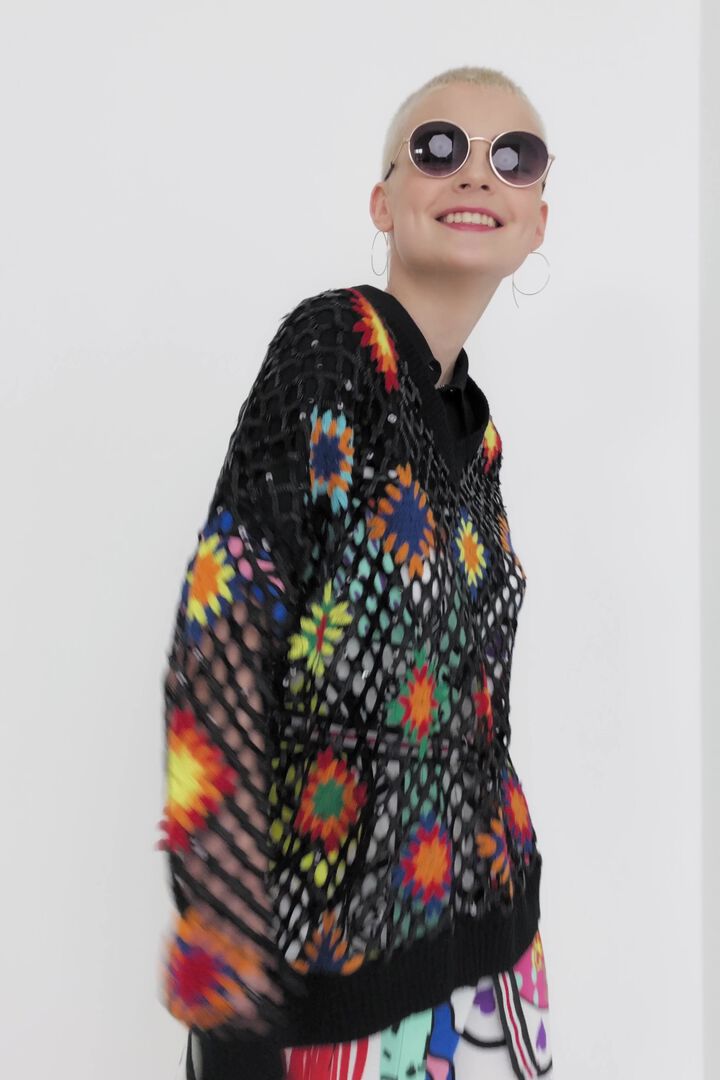 Pull tricoté multicolore | Desigual