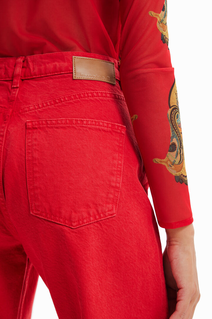 Jeans Pour Garçon Desigual - 100% Coton, Fermeture éclair, Lavable En Machine