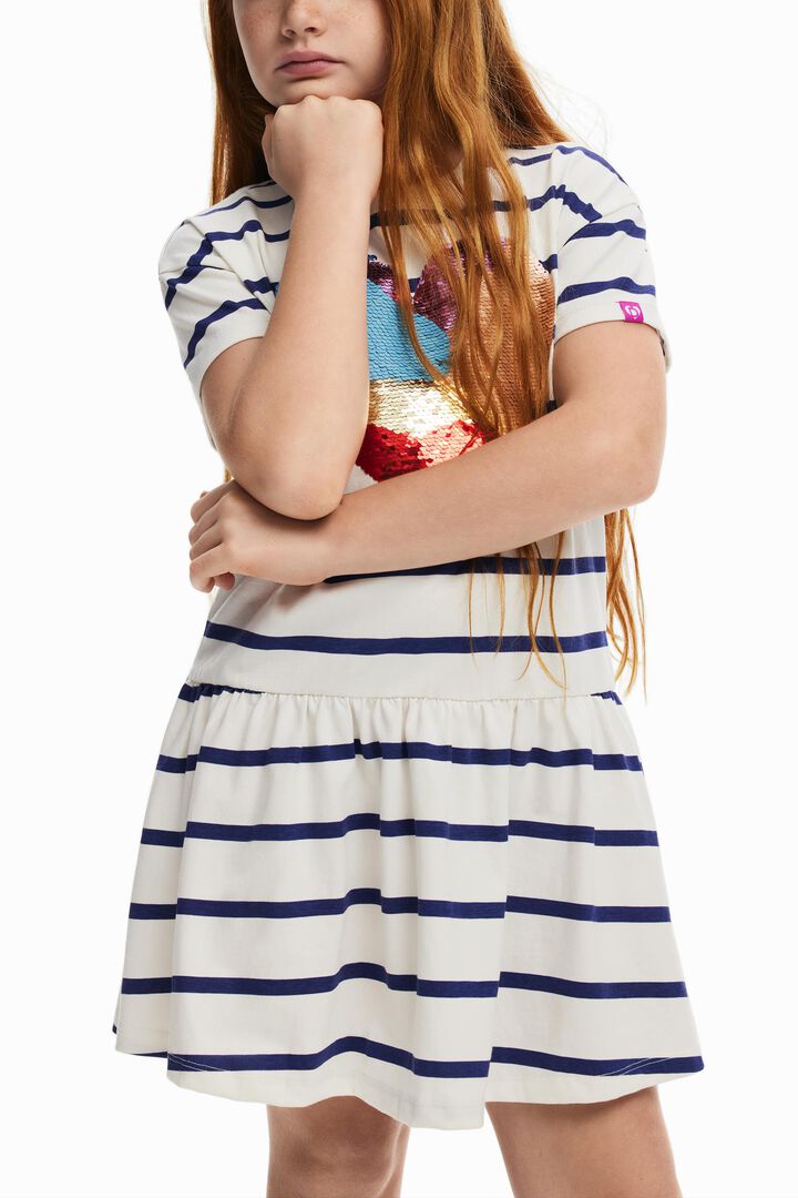 Robe à rayures cœur | Desigual