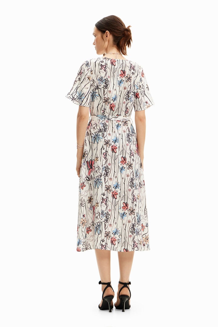 Vestido midi flores | Desigual