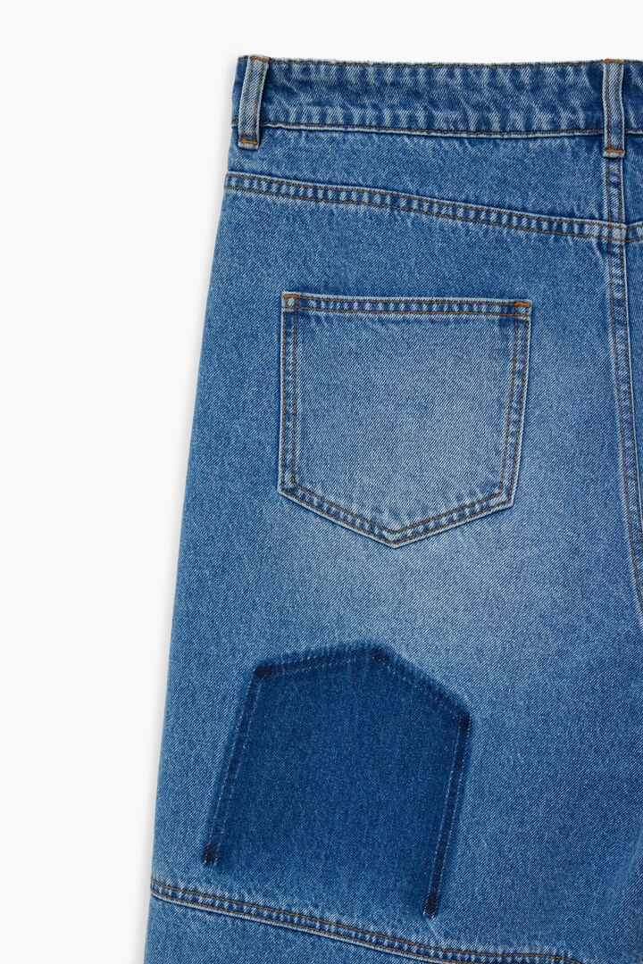 Upcycling denim Bermuda shorts