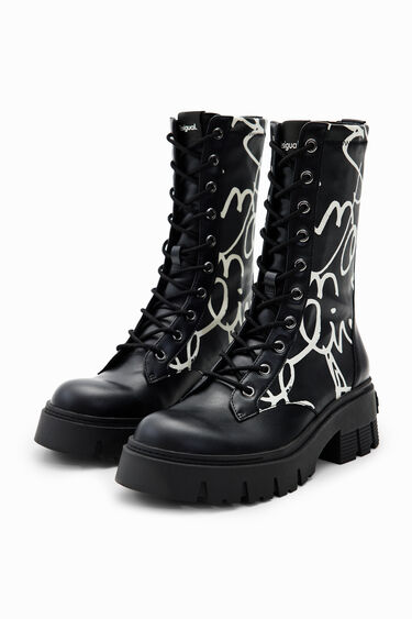 Botas altas track mensajes | Desigual