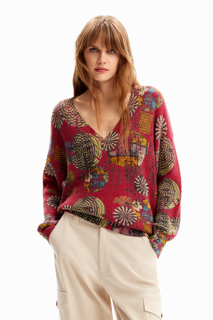 Bunter Oversize-Pullover