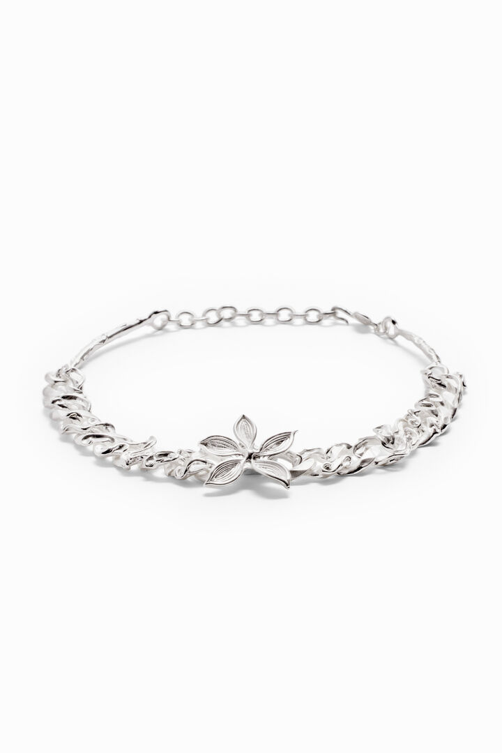 Choker flor y cadena baño oro Zalio | Desigual
