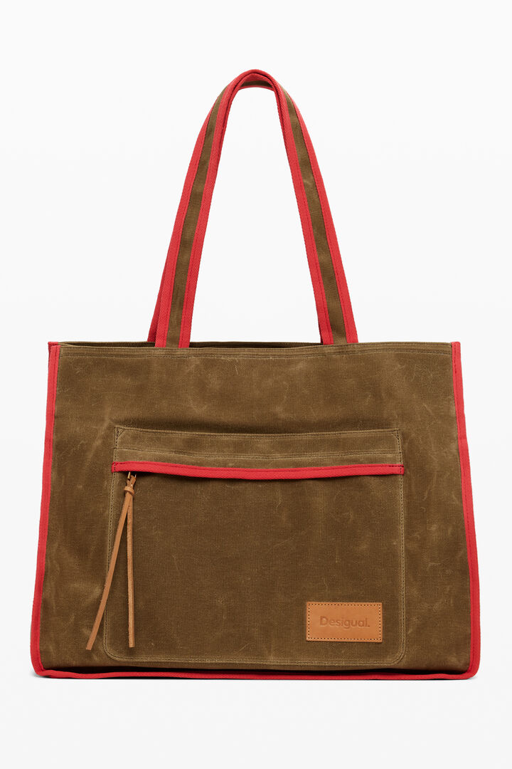Bolso shopper bolsillo grande