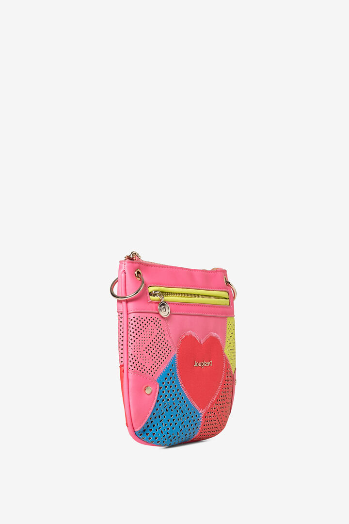 Sling bag heart and multicolour patch | Desigual