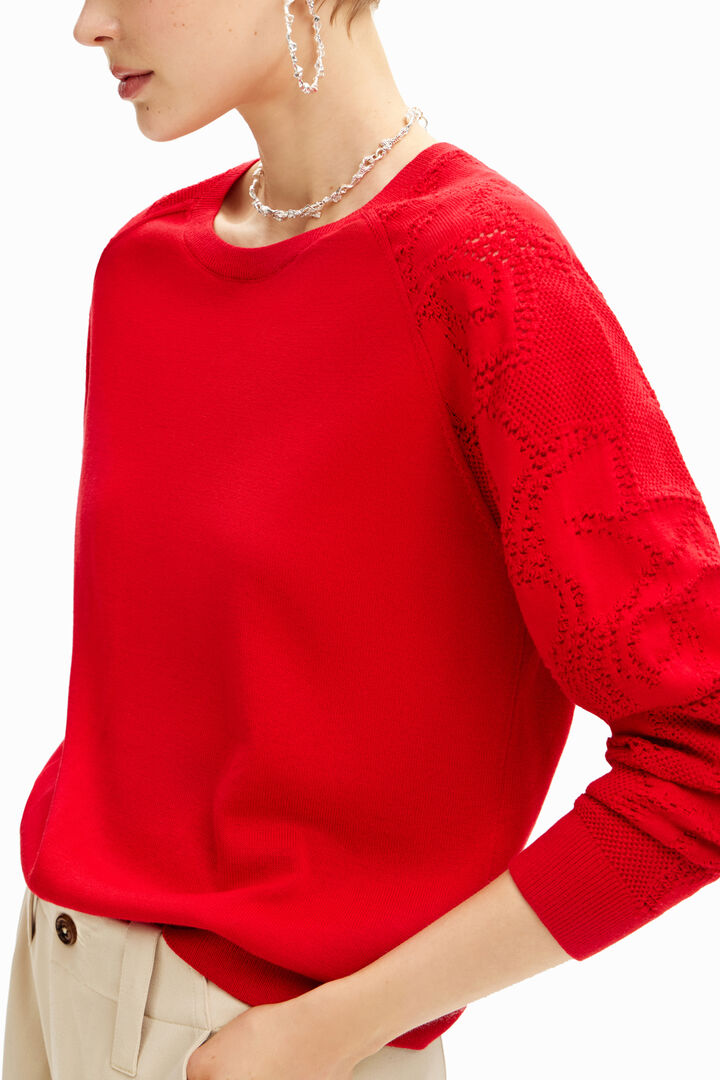 Textured floral pullover | Desigual