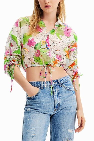 Camisa curta frunzit | Desigual