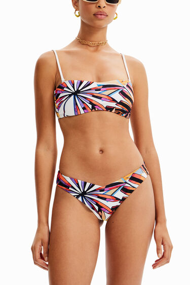 Trópusi mintás piros bikinifelső | Desigual