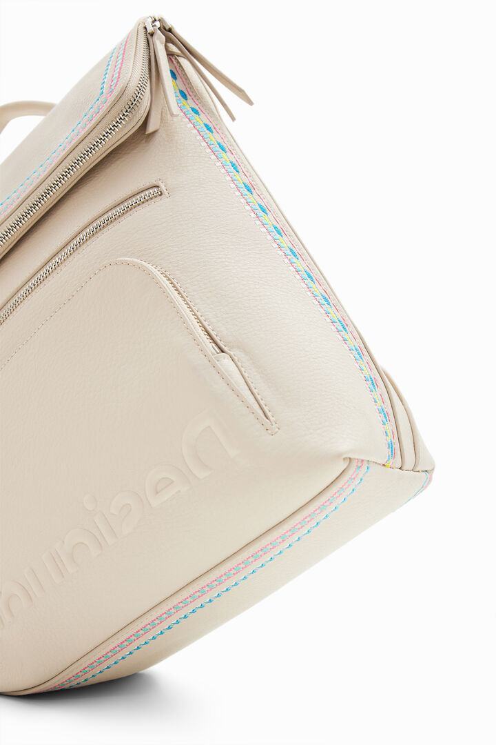 Midsize embroidered-flap backpack | Desigual