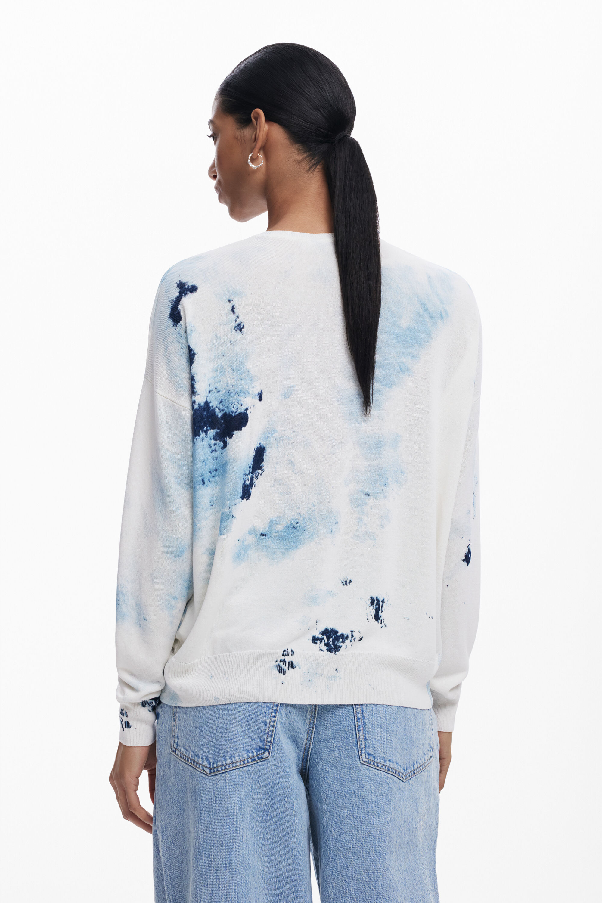 Desigual Poppy Sweater In White
