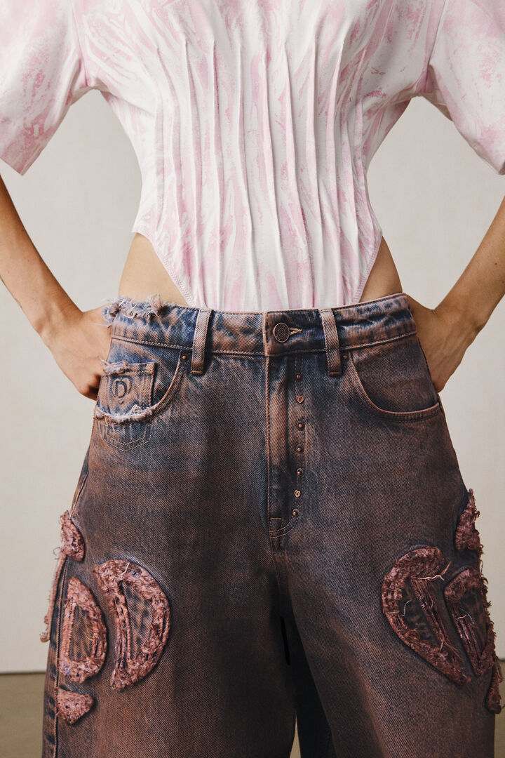 Studio frayed baggy pants | Desigual