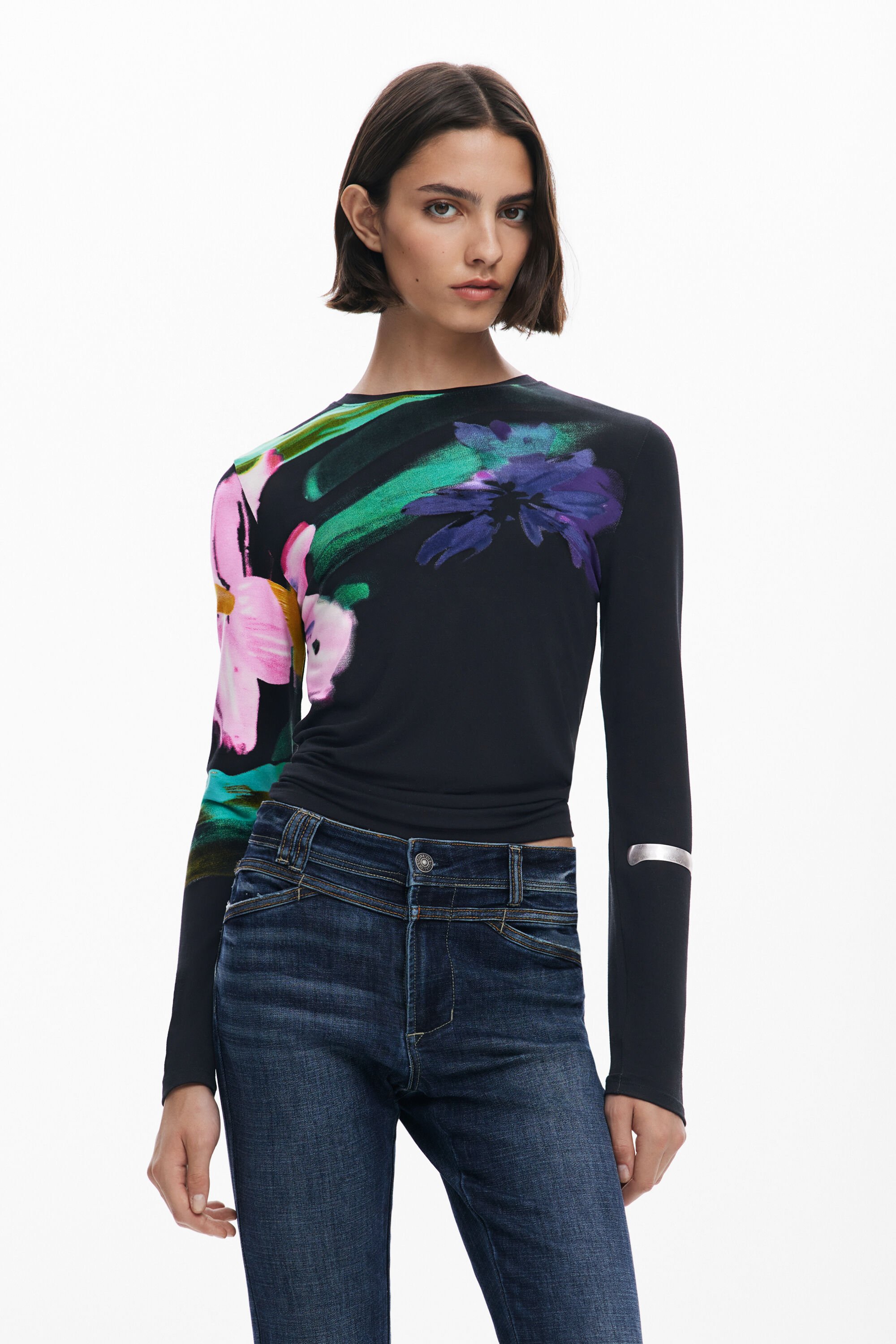 Langarmshirt mit Blumenmuster