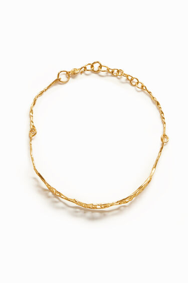 Zalio gold plated narrow message choker | Desigual