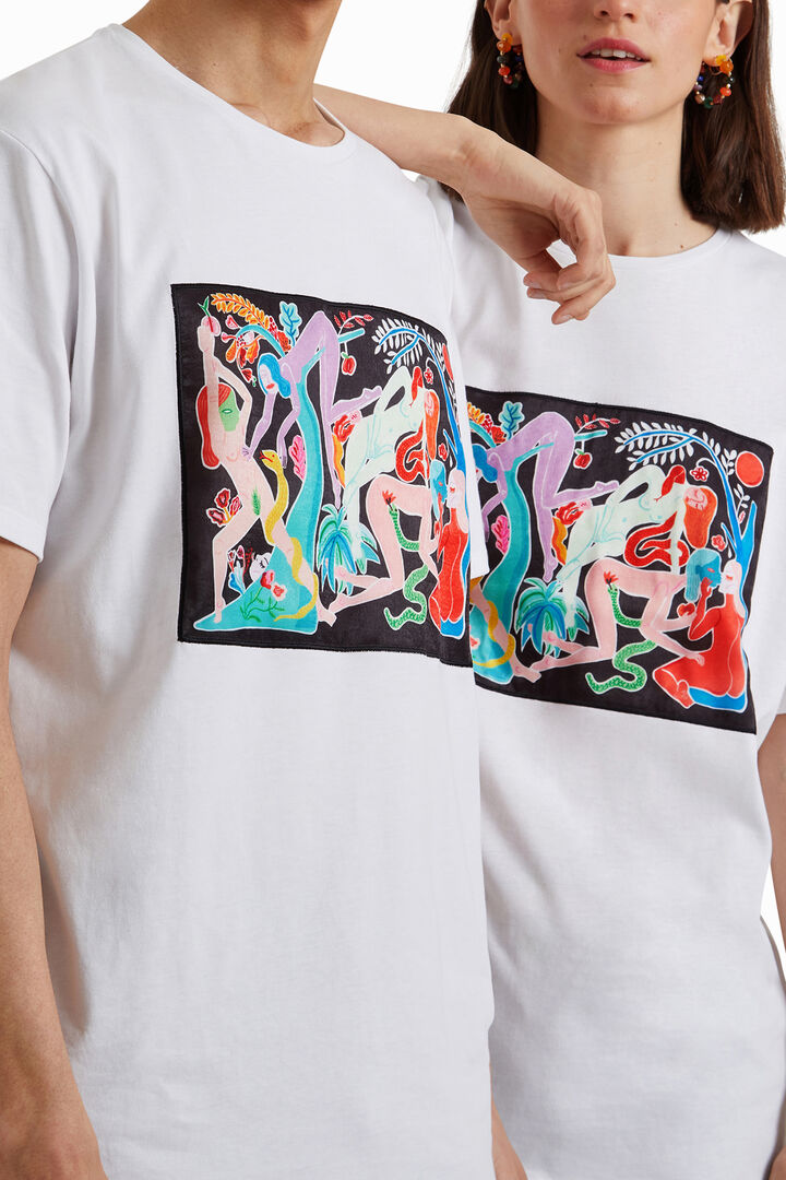 Organic T-shirt with painting by Miranda Makaroff | Desigual
