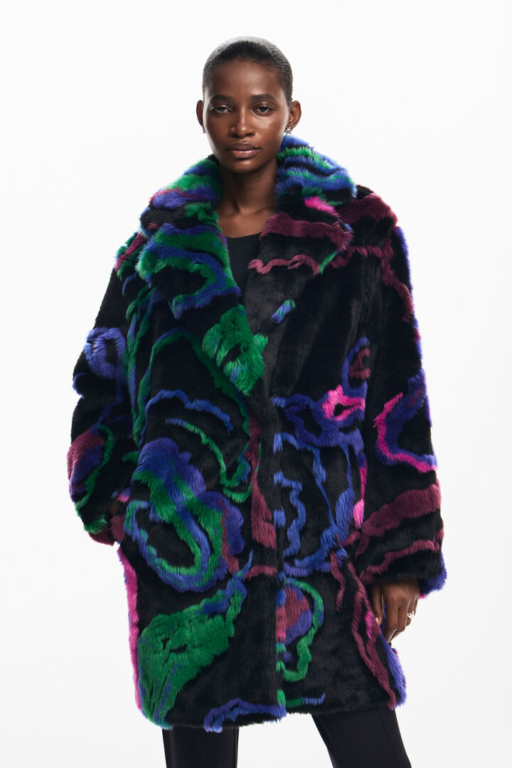 フェイクファーコート 女性用 I Desigual.com