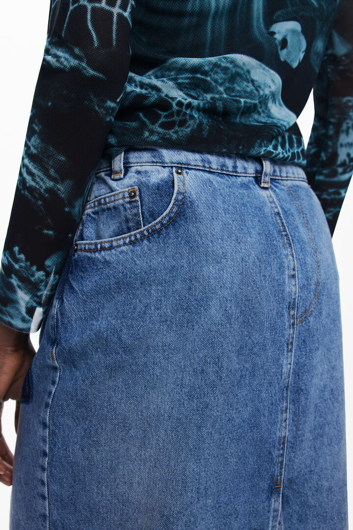 Gonna lunga in denim Botter | Desigual