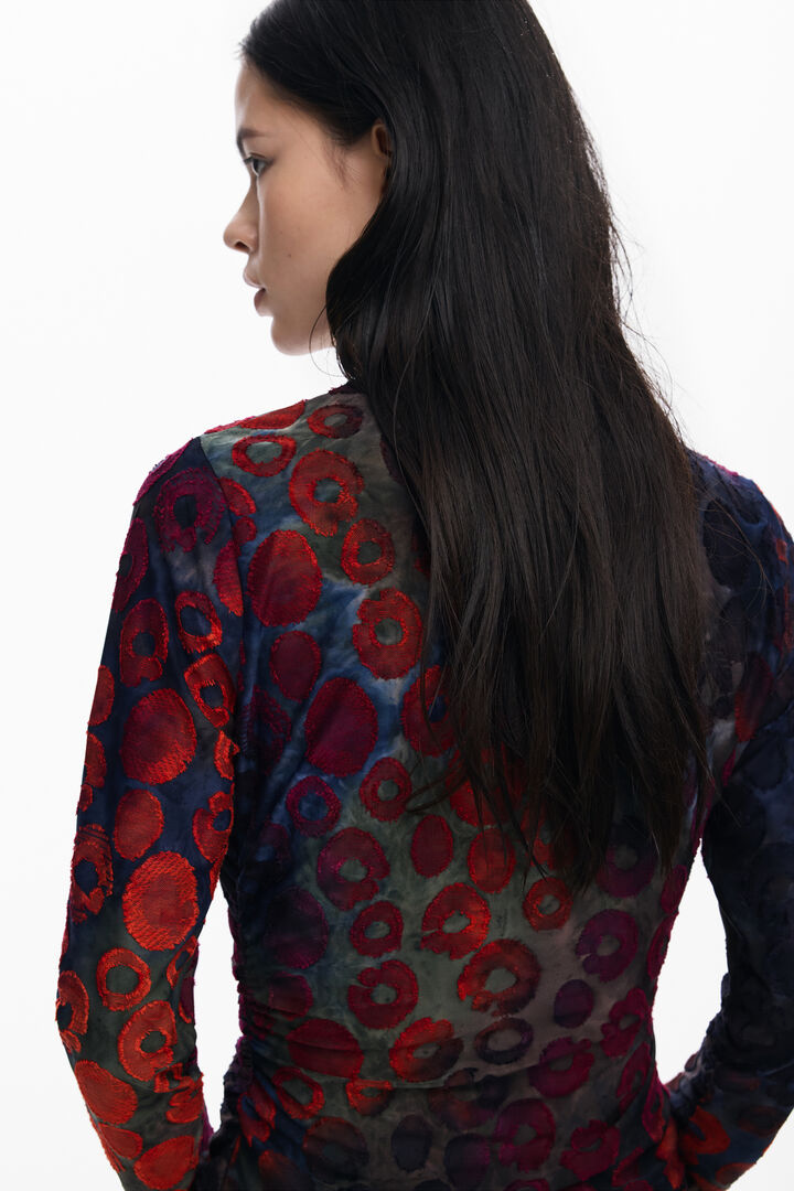 Majica s potiskom krogov | Desigual