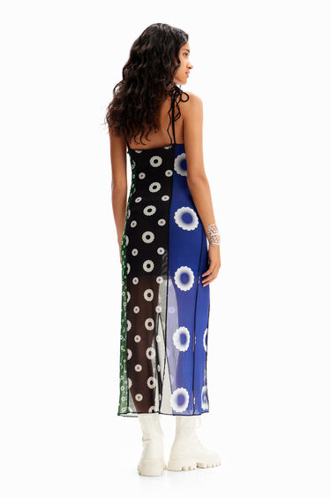 Sukienka midi bieliźniana geometryczne wzory | Desigual