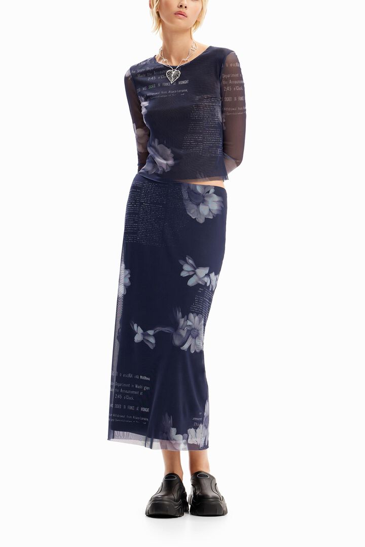 Tulle newspaper T-shirt | Desigual