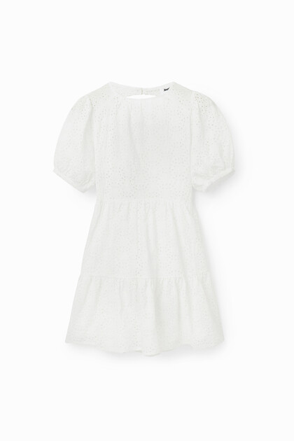 Robe courte broderie suisse