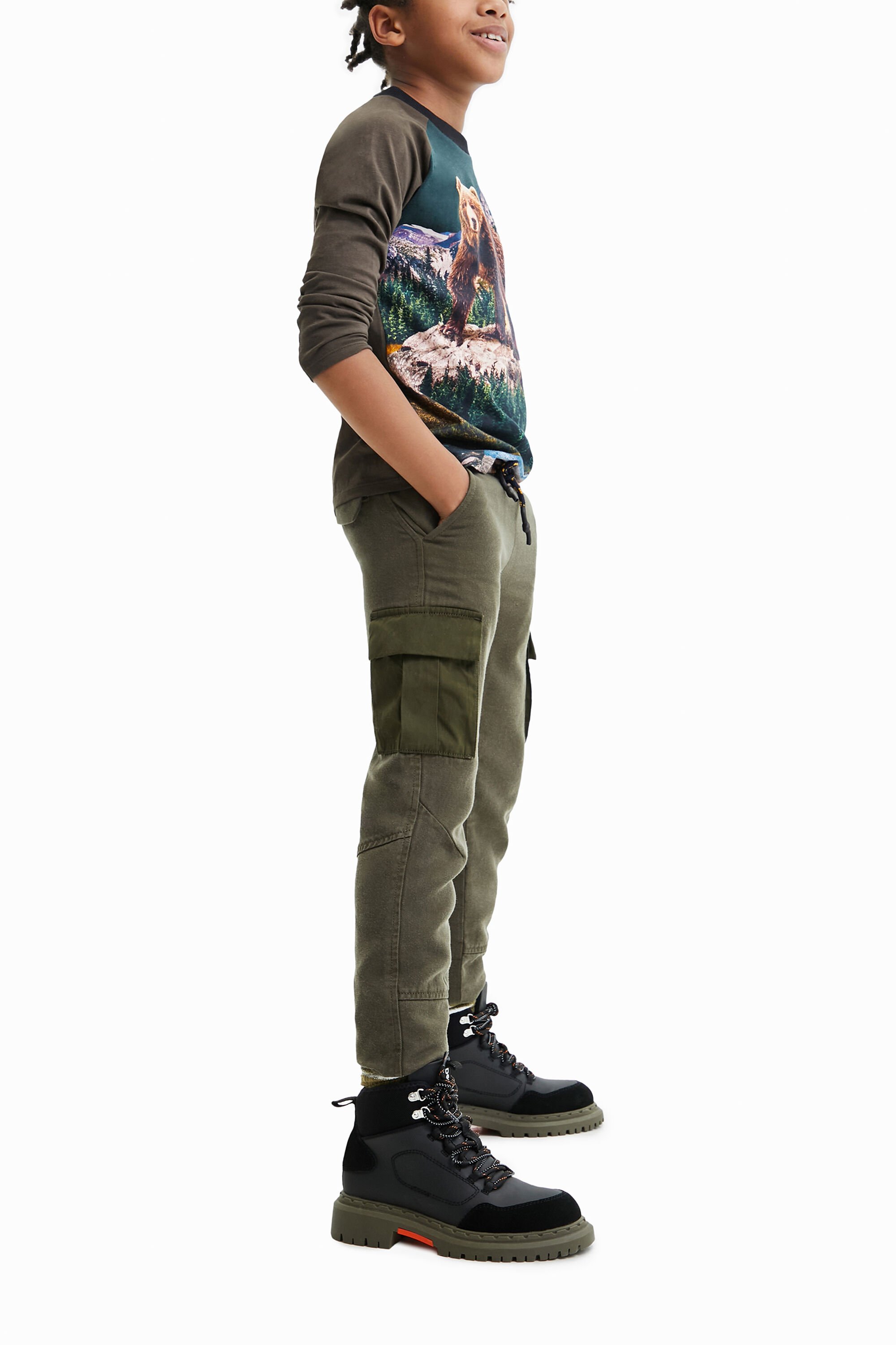 Pantalon cargo cordon