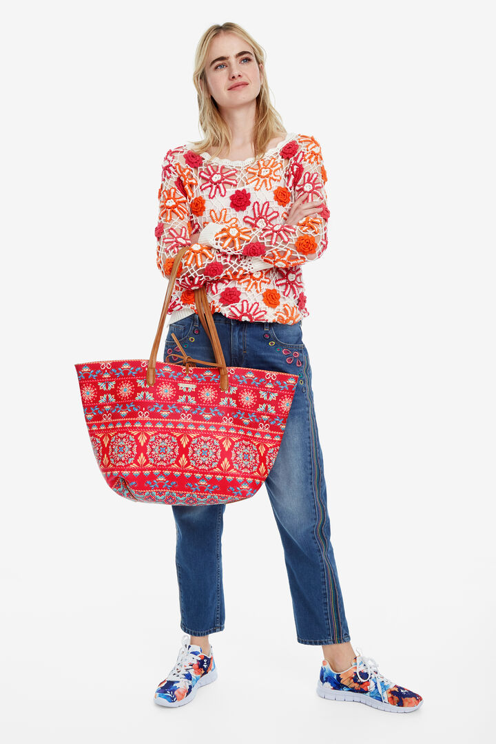 Reversible Bag with Bow Capri Maxi | Desigual