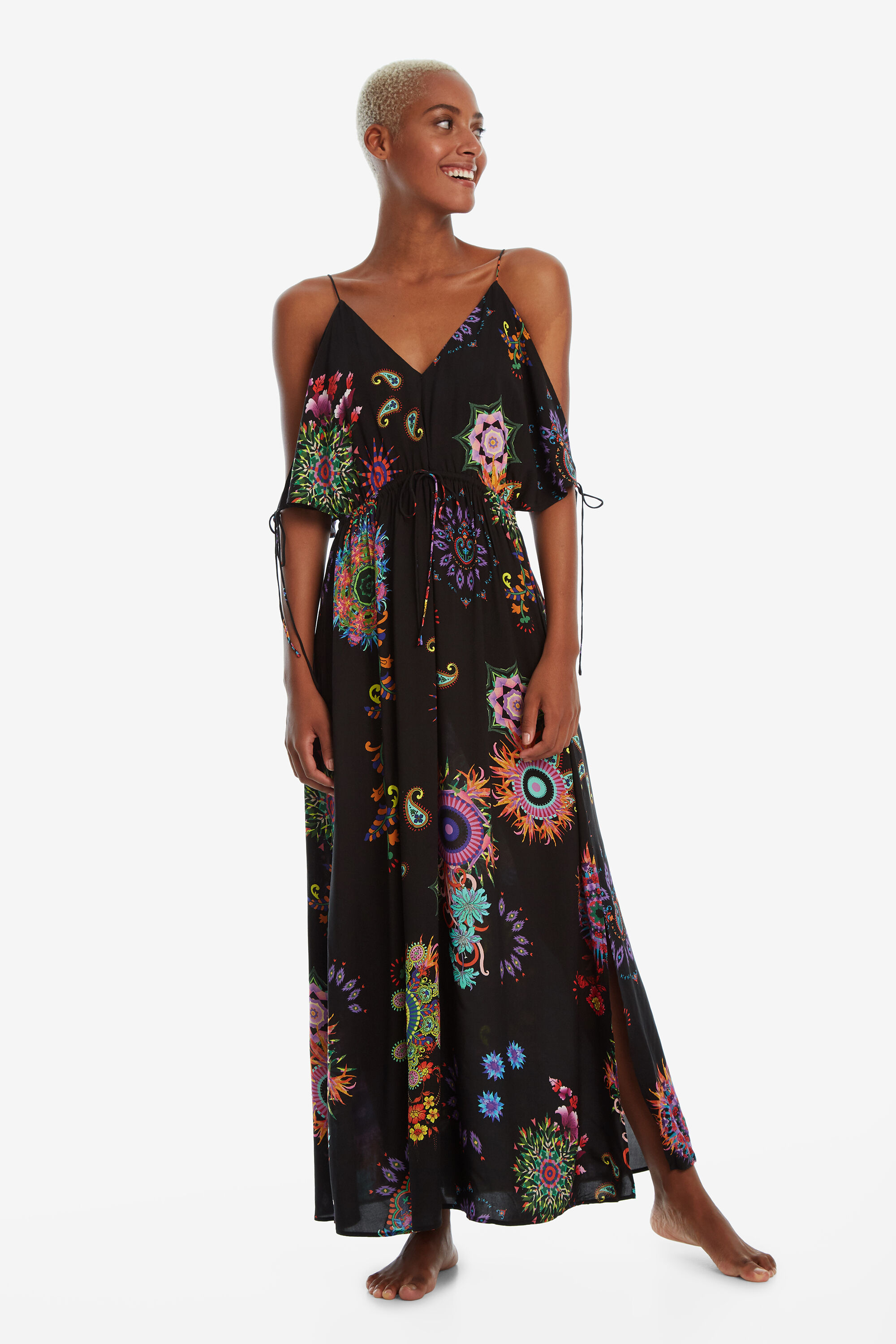 Cold shoulder beach dress top