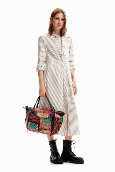 Bolso grande canvas patch | Desigual