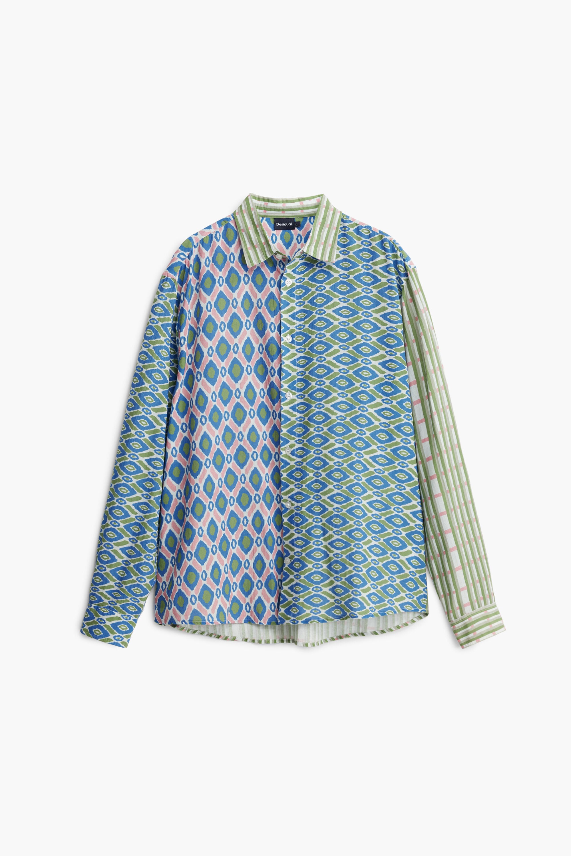 Desigual, Camisa Jacquard manga larga, Verde