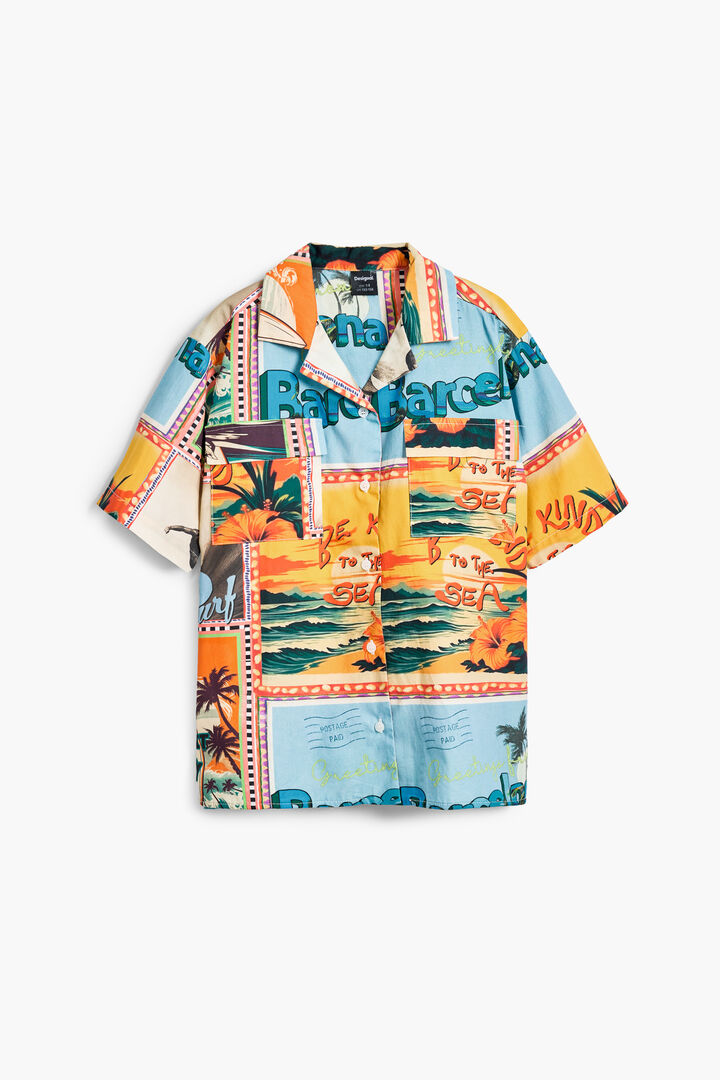 Chemise cartes postales tropicales | Desigual