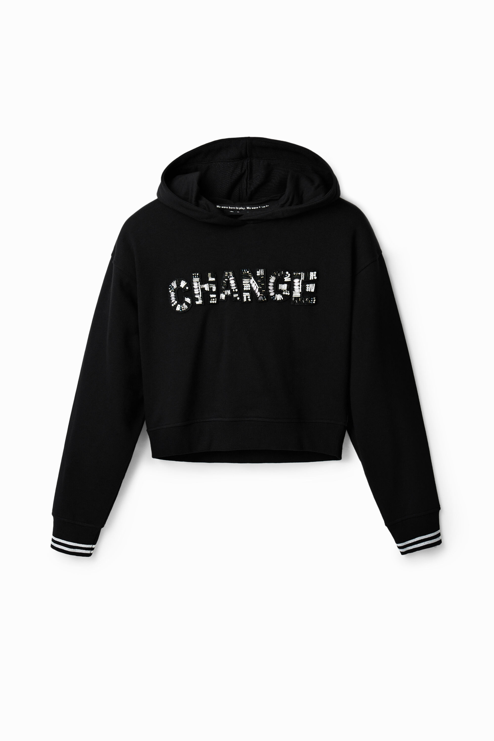 Kurzer Sweater Aufnäher "Change"