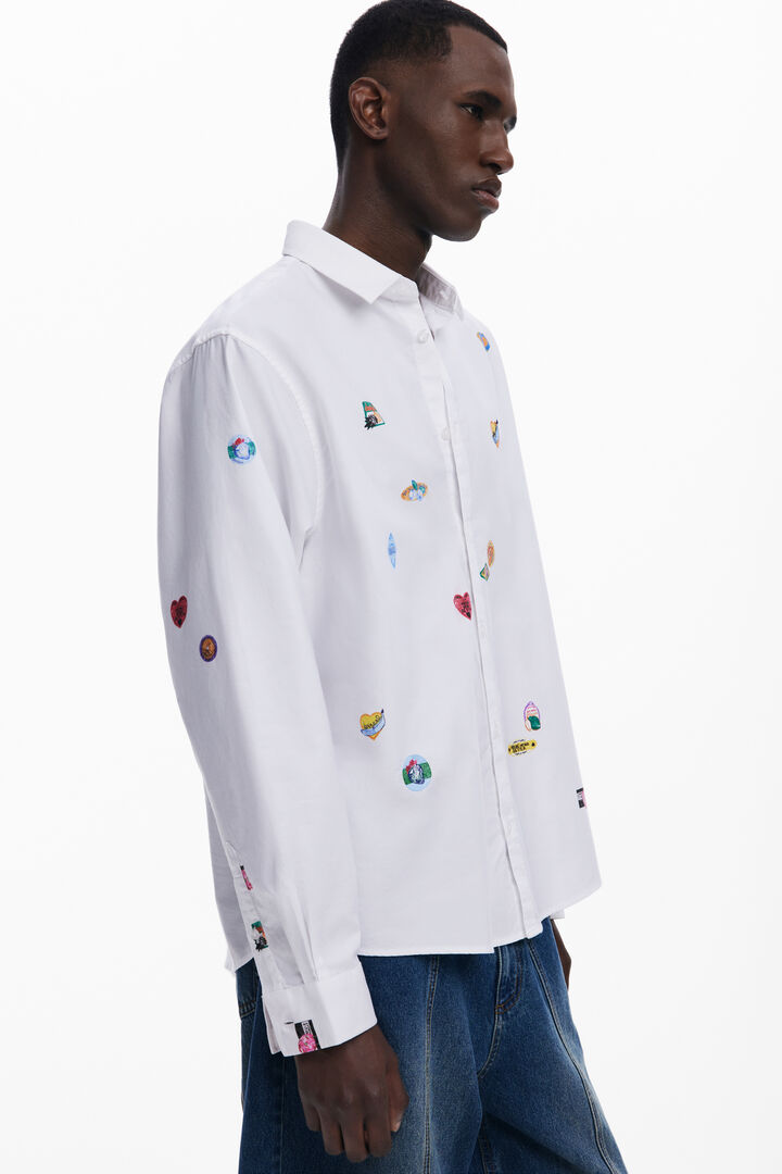 Long-sleeve shirt with drawings | Desigual