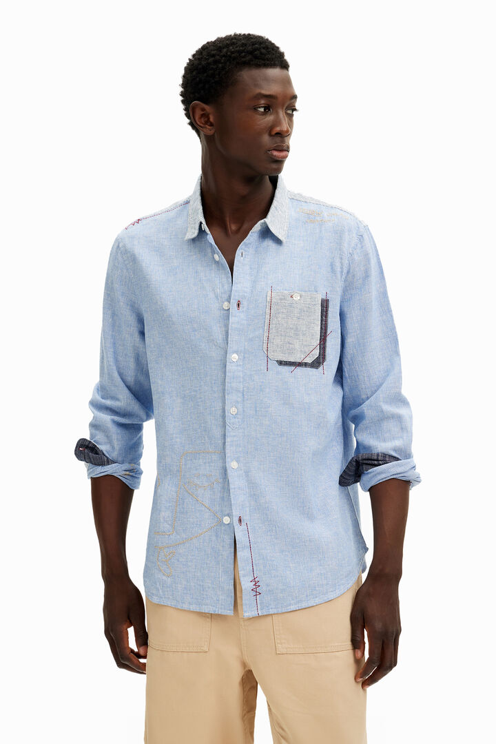 Long-sleeve grunge shirt