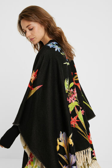 Poncho reversibile floreale | Desigual