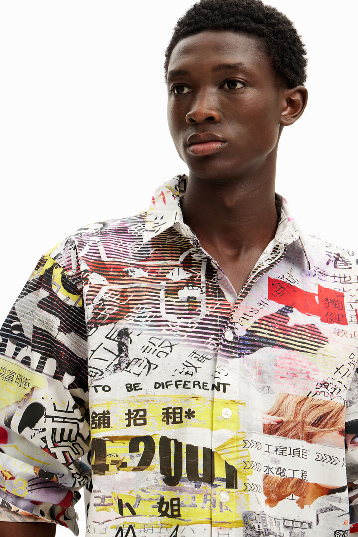 Hemd mit japanischem Pressedesign | Desigual