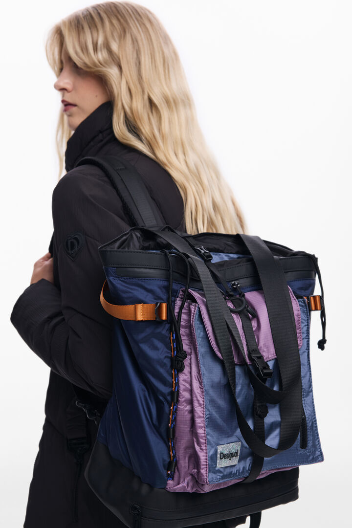 Large nylon tote backpack | Desigual
