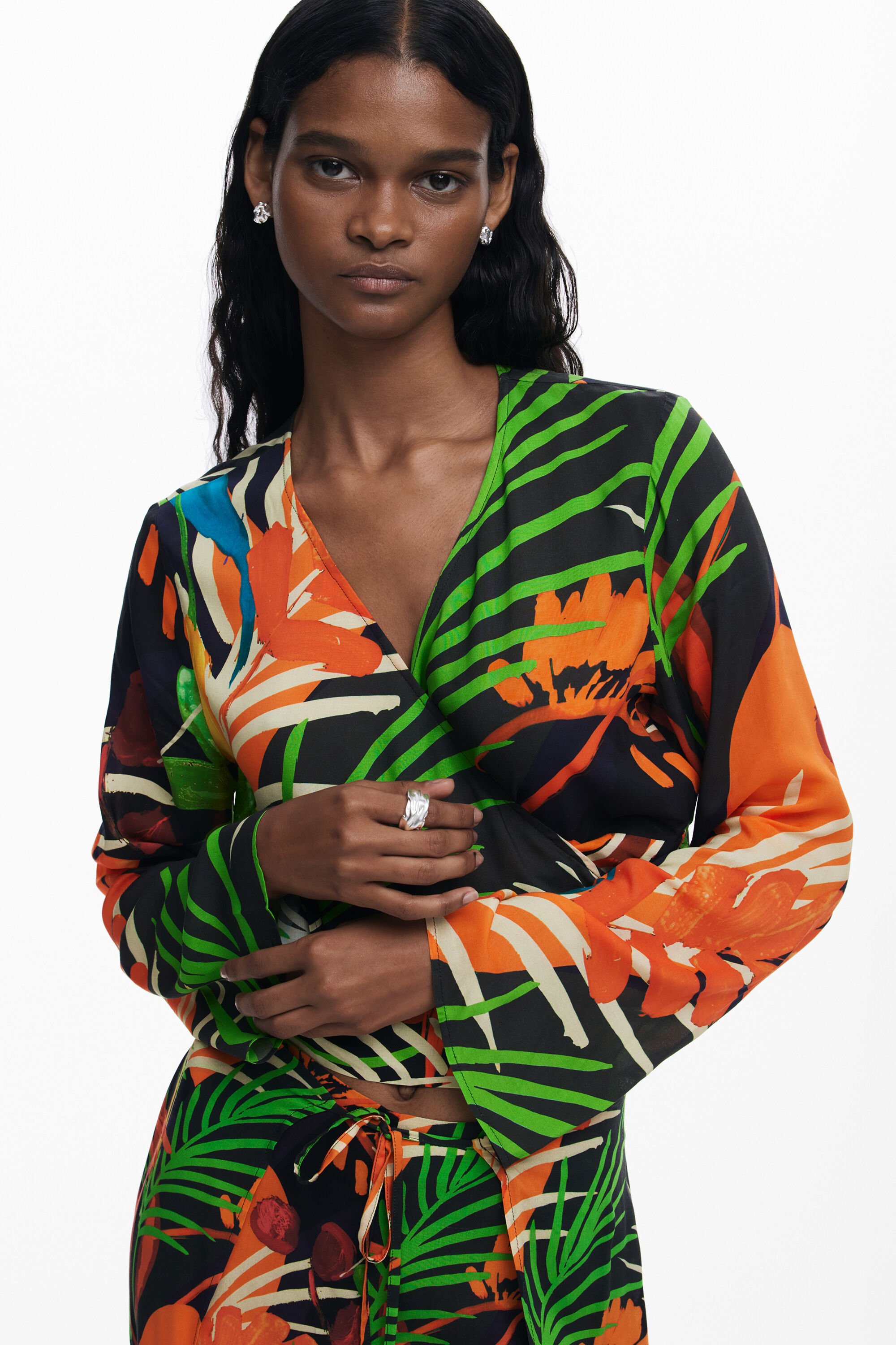 SWEN Desigual 6123604 Women's Short tie-dye rhinestone hoodie I Desigual.com